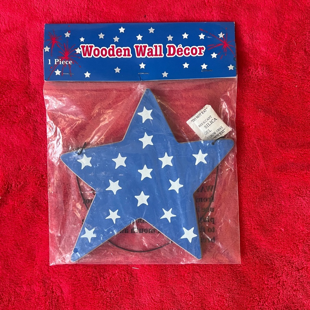 Blue Star Wooden Wall Decor